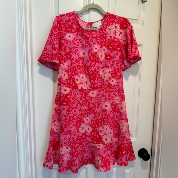 Lover Girl Flouncy Flare Mini Dress Sugar lips large new with tags - Picture 7 of 15